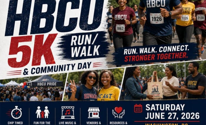 13th Annual HBCU 5K Run/Walk and Community Day flyer