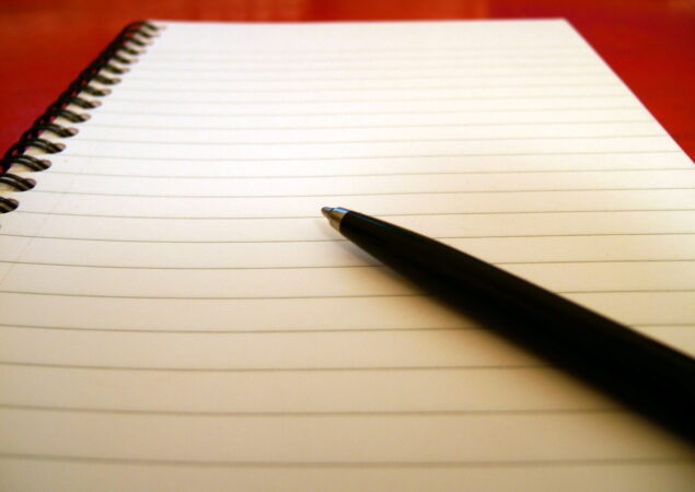 notebook and pen
