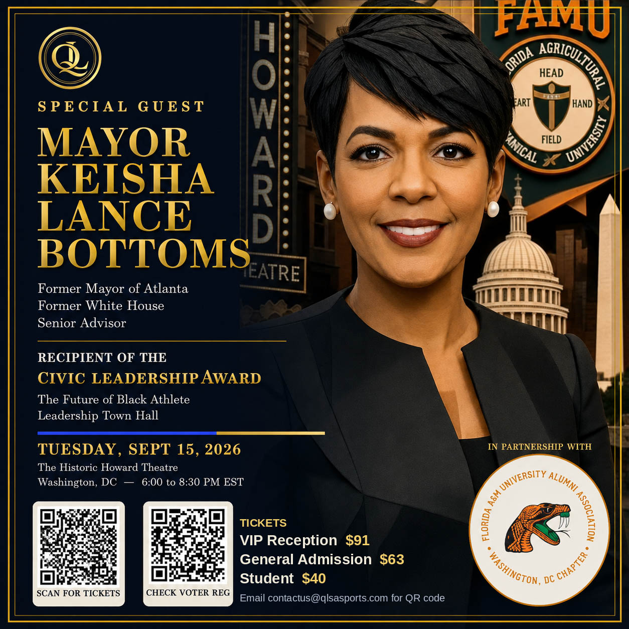Black Athlete Leadership Town Hall flyer